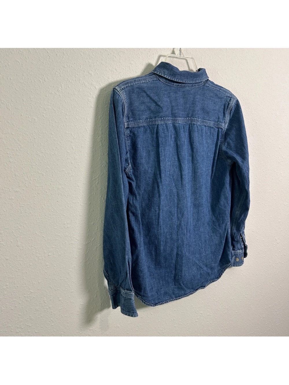 Ralph Lauren Women’s XS Casual Blue Denim Long Sleeve Button Up Shirt Cowgirl - Picture 13 of 16